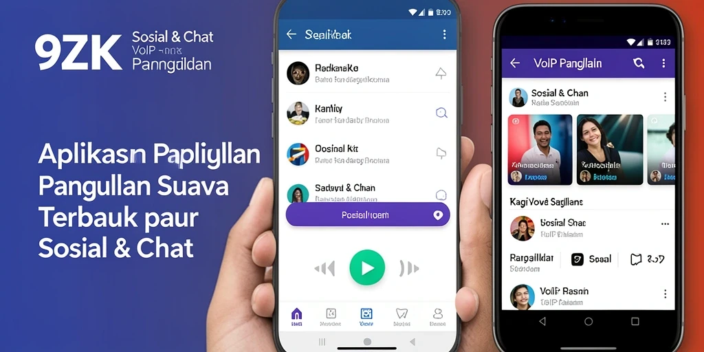 Antarmuka intuitif 9ZK untuk panggilan VoIP berkualitas.