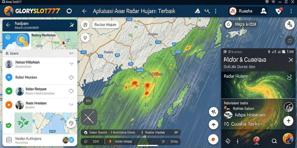 Tampilan antarmuka pengguna aplikasi Radar Hujan GLORYSLOT777.
