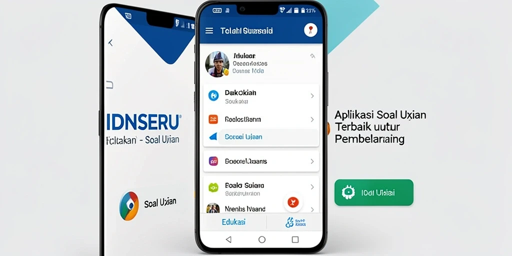 Tampilan antarmuka aplikasi <strong>IDNSERU</strong> yang intuitif untuk belajar soal ujian.