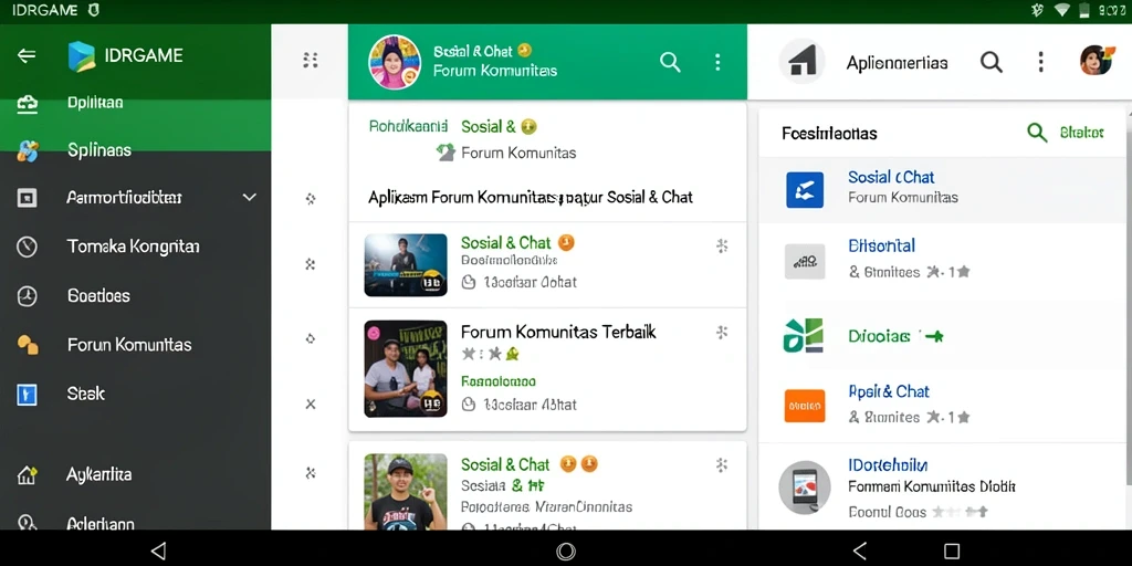 Tampilan antarmuka menarik dari aplikasi Forum Komunitas IDRGAME.