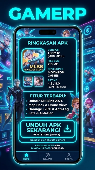 Tampilan halaman APK gamerp