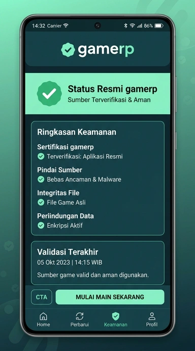Tampilan kanal resmi gamerp